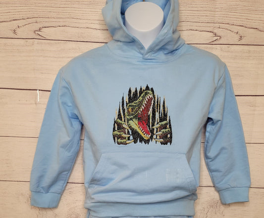 Kid's Dinosaur Hoodie| T-Rex Embroidery Hoodie