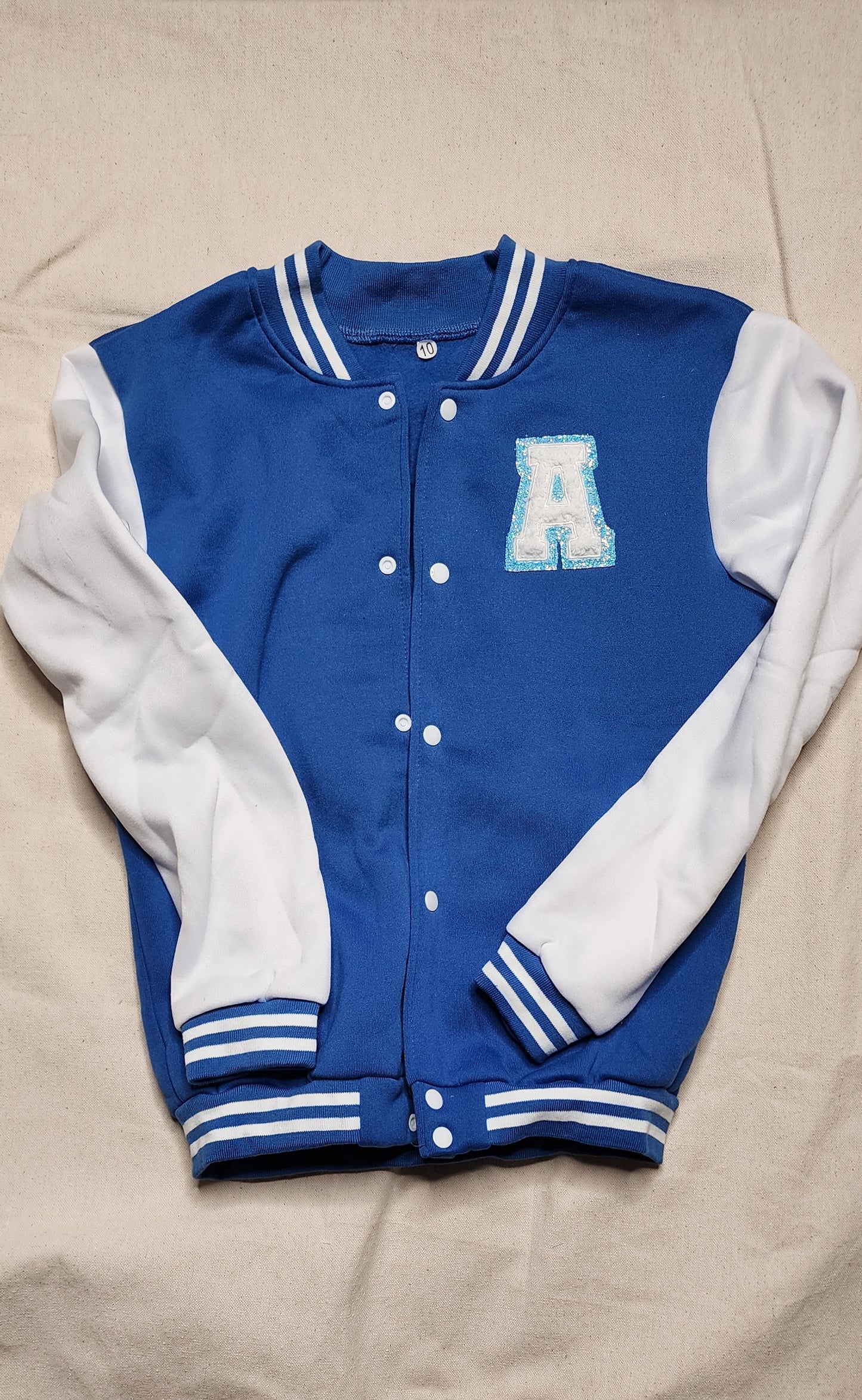 Kid's customized embroidery varsity jacket| Embroidery patch letters A-Z varsity jacket