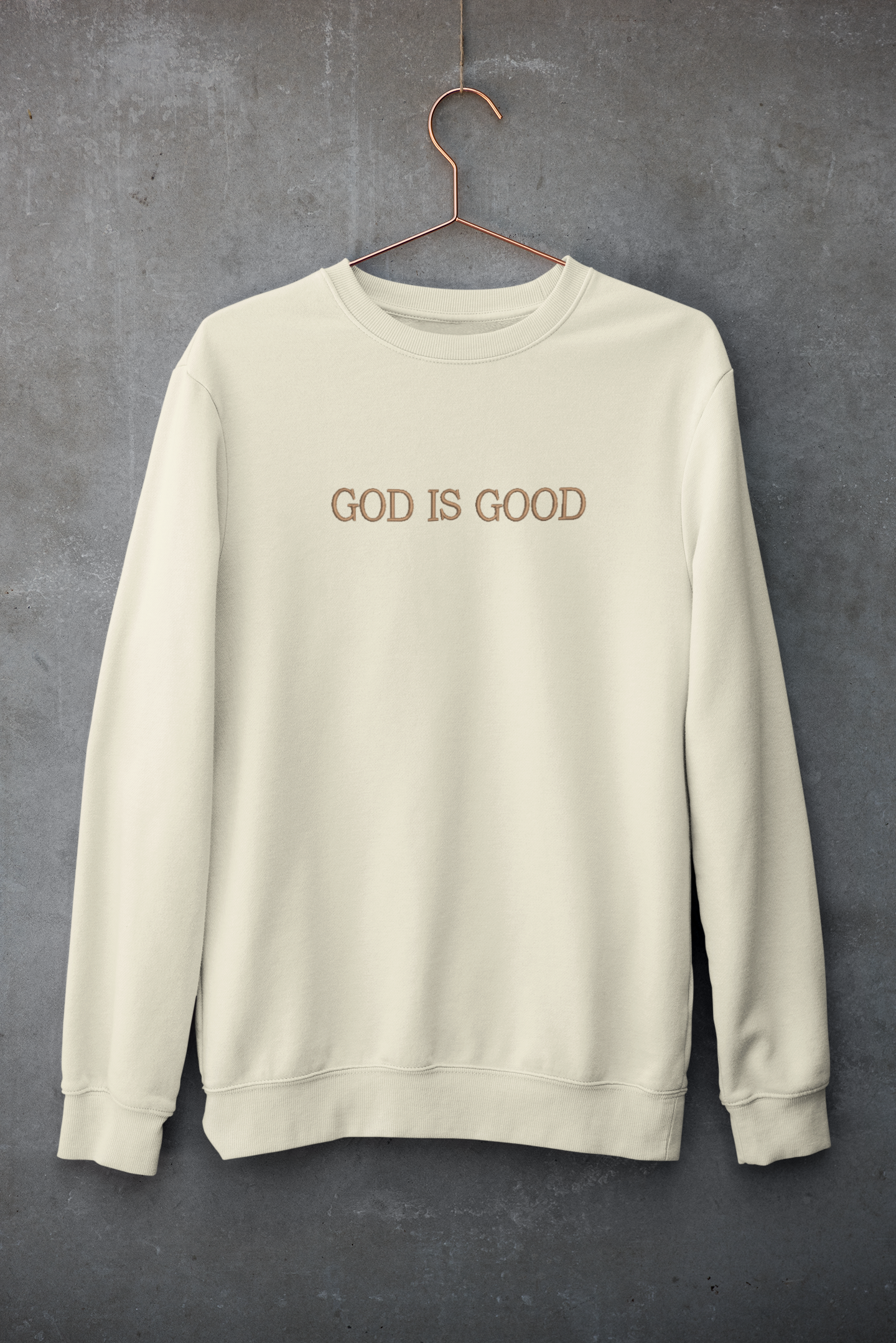 God Is Good Embroidery Unisex Sweatshirt