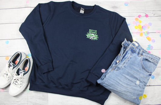 Unisex Embroidery Sweatshirt |Customized Nigeria Dope Embroidery Sweatshirt