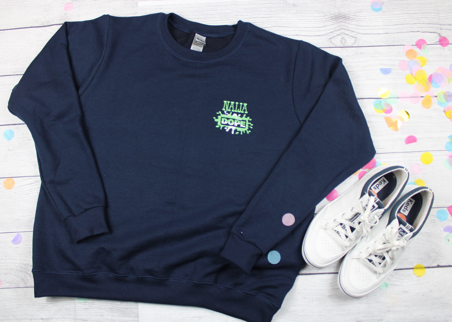 Unisex Embroidery Sweatshirt |Customized Nigeria Dope Embroidery Sweatshirt