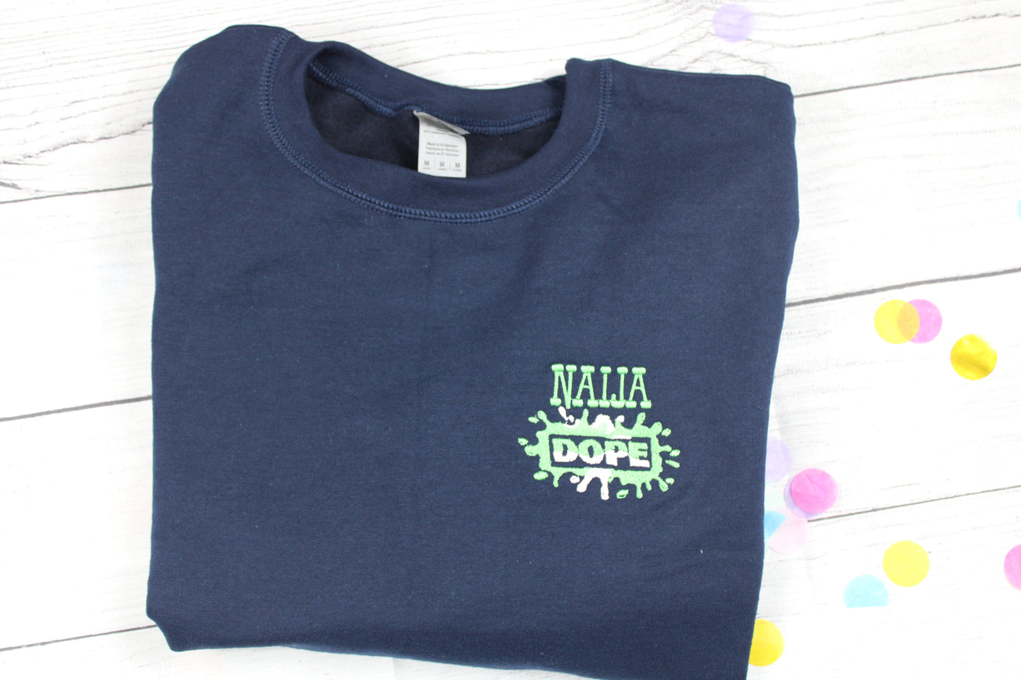 Unisex Embroidery Sweatshirt |Customized Nigeria Dope Embroidery Sweatshirt