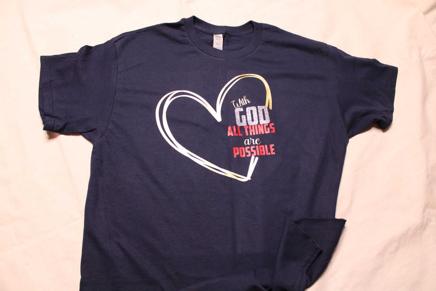 Inspirational Graphic T-Shirt | With God All Things are Possible