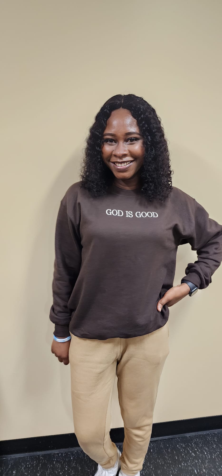 God Is Good Embroidery Unisex Sweatshirt