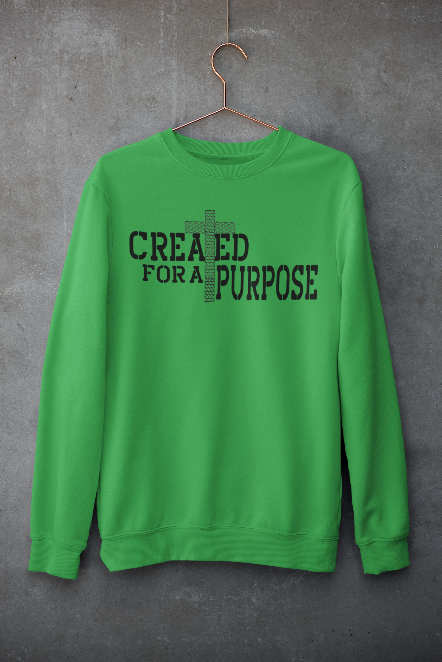 Created for a purpose Sweatshirt| Unisex Crewneck Sweatshirt| Graphic Design Crewneck Sweatshirt