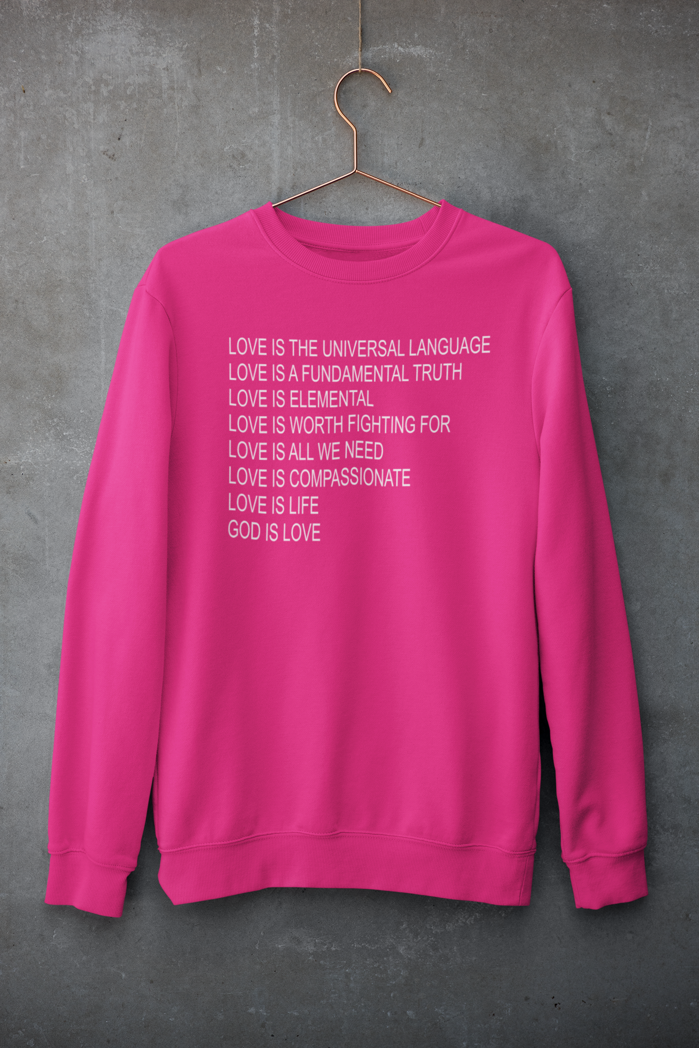 LOVE is a universal Language Sweatshirt| Unisex Crewneck Sweatshirt| Graphic Design Crewneck Sweatshirt