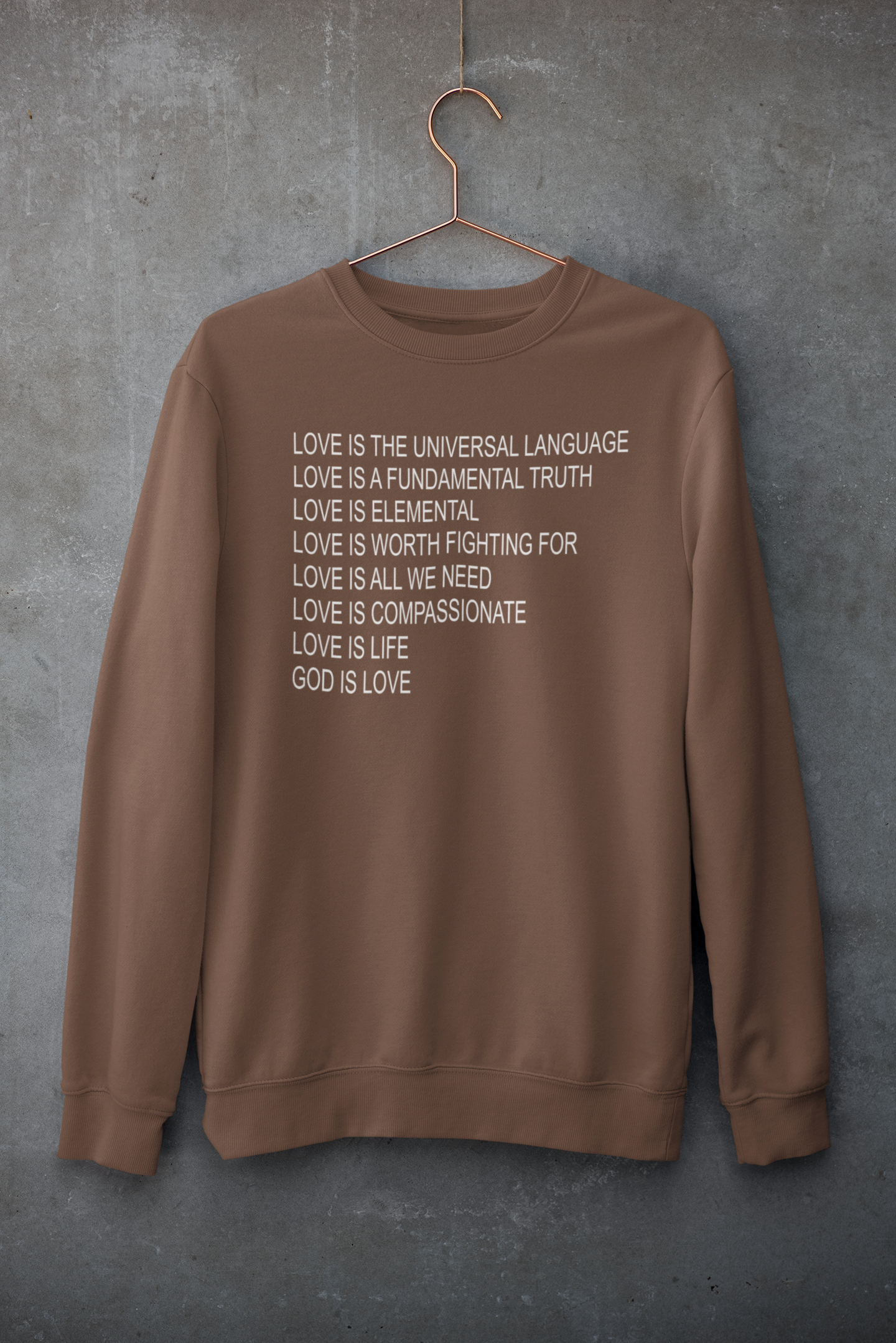 LOVE is a universal Language Sweatshirt| Unisex Crewneck Sweatshirt| Graphic Design Crewneck Sweatshirt