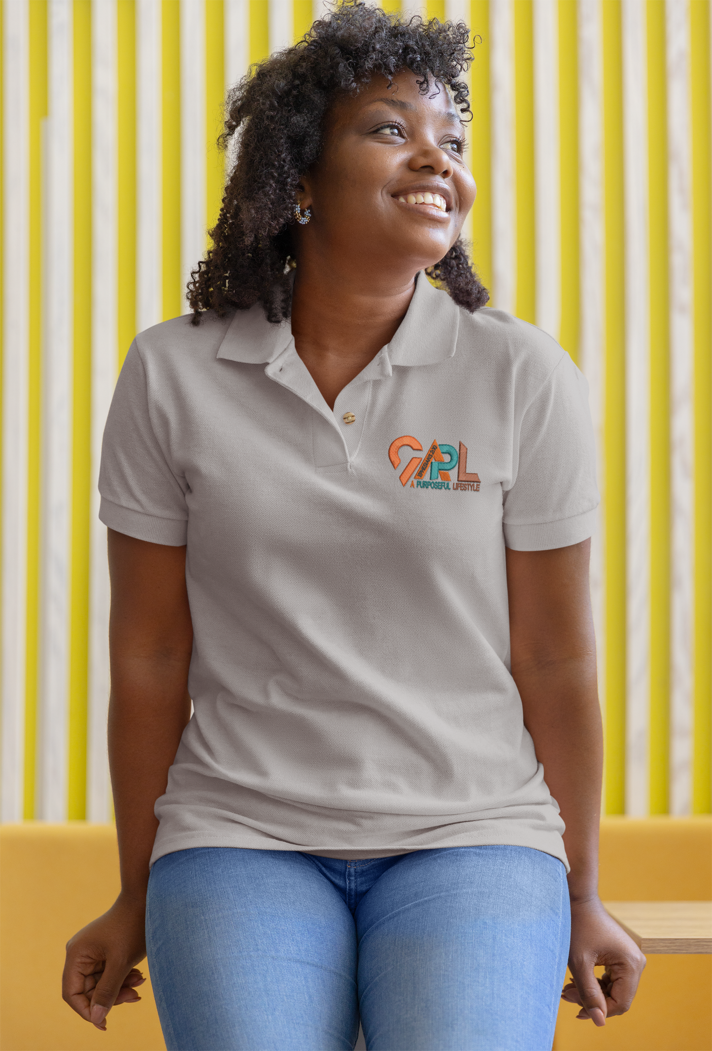 APL Embroidered Women Polo Shirt (Comes Fitted please order 1 size up your regular size)