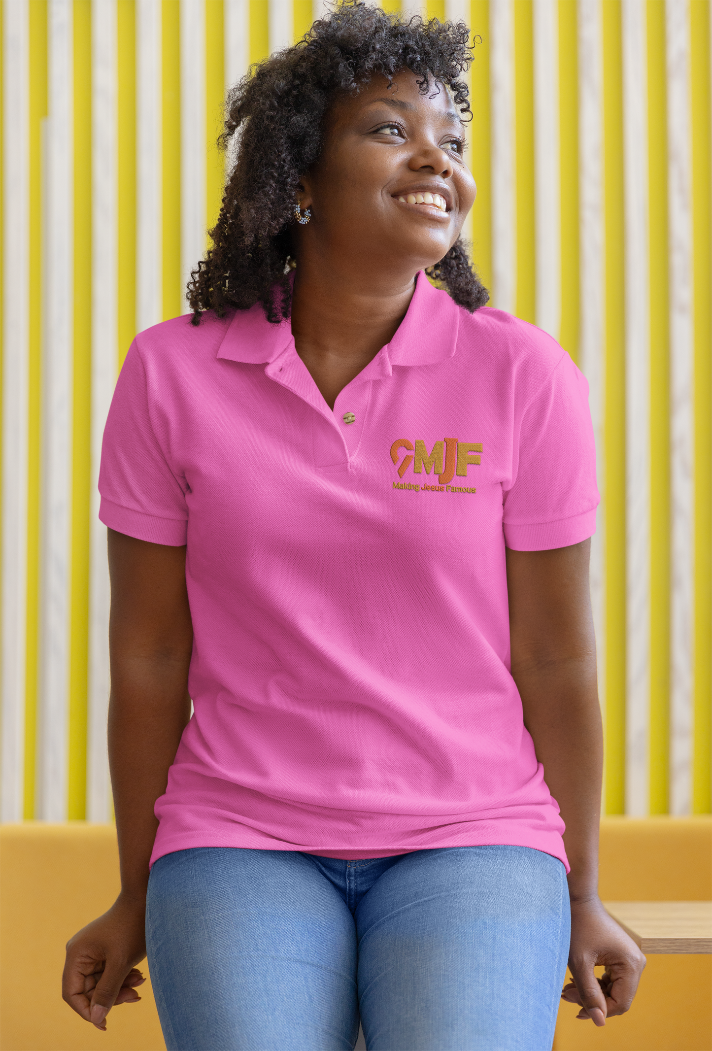 MJF Embroidered Women Polo Shirt (Comes Fitted please order 1 size up your regular size)