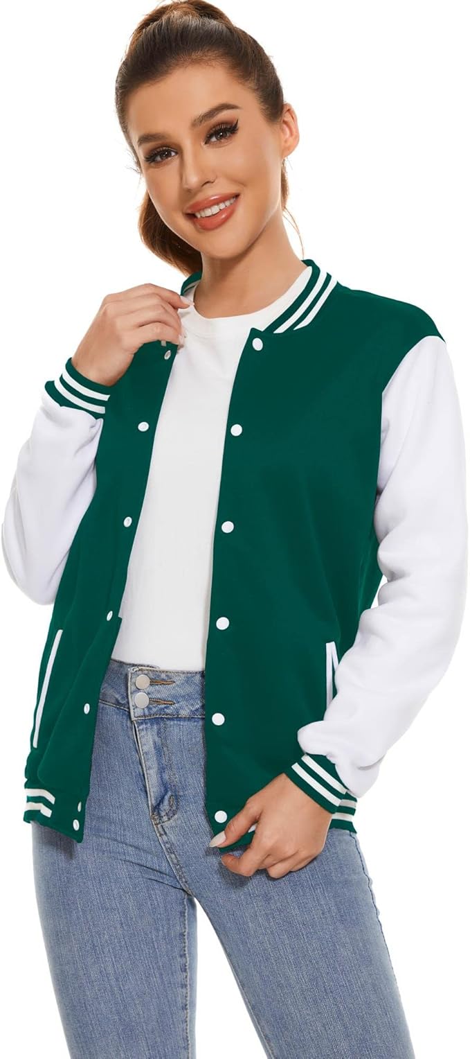 Adult Customized Front & Back  Embroidery Varsity Jacket