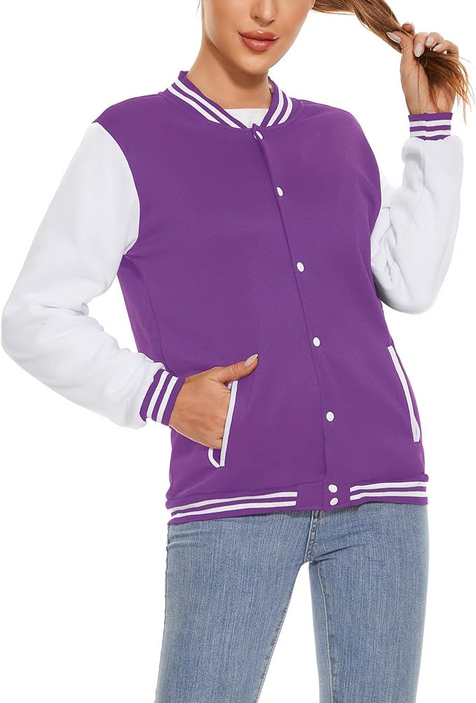 Adult Customized Front & Back  Embroidery Varsity Jacket