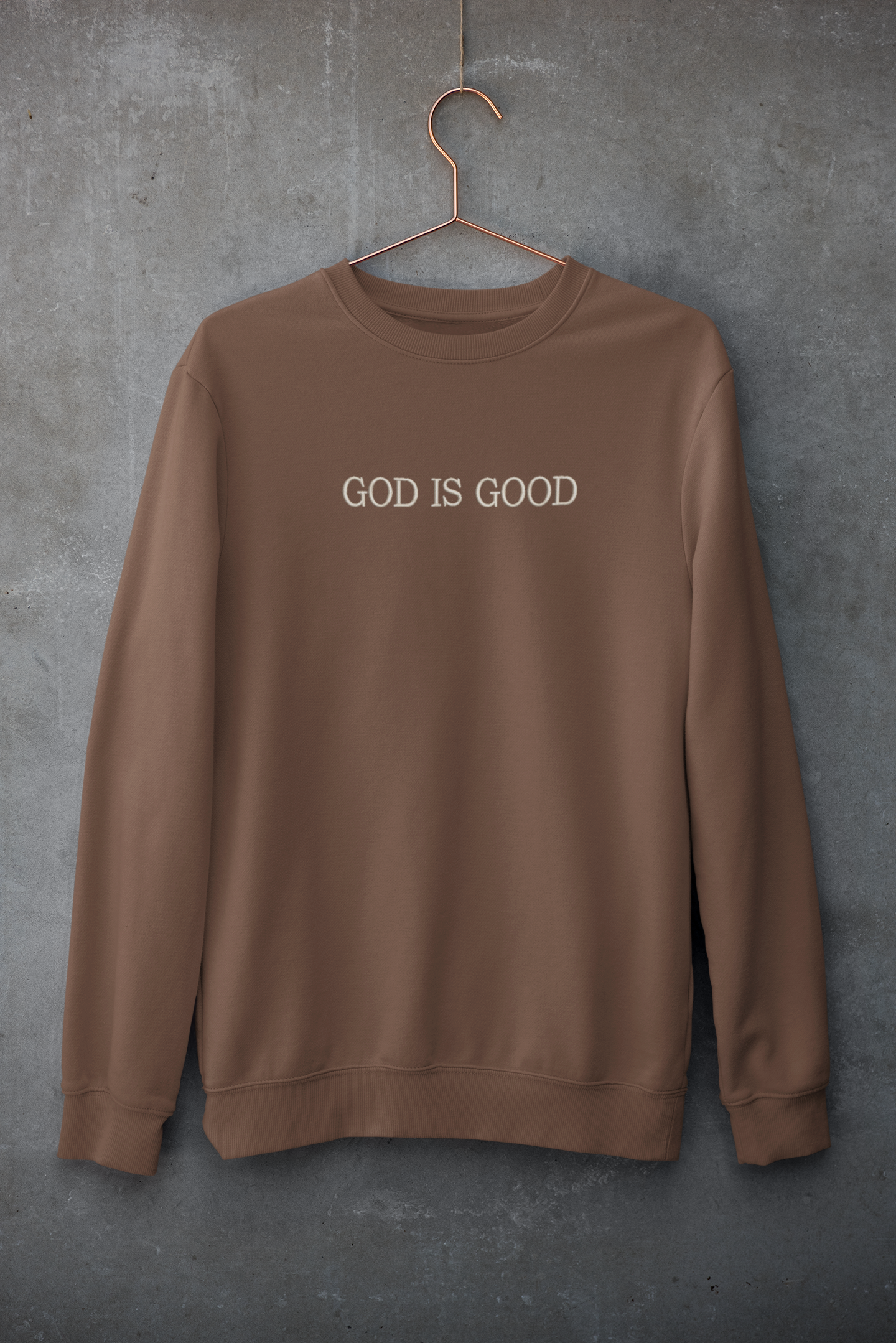God Is Good Embroidery Unisex Sweatshirt