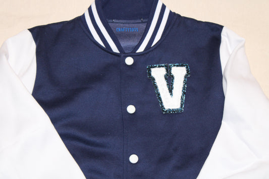 Adult customized embroidery varsity jacket| Embroidery patch letters A-Z varsity jacket