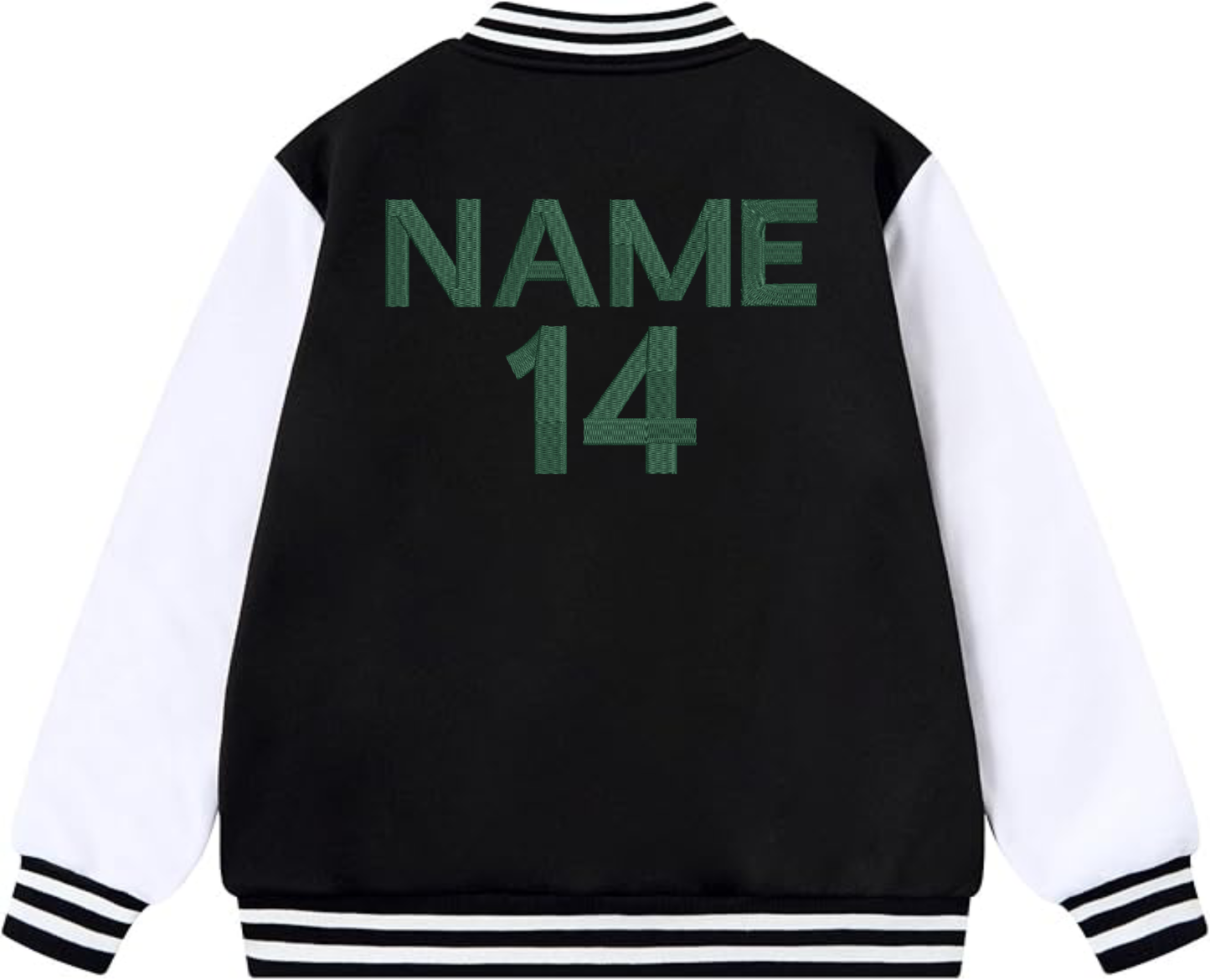 Adult Customized Front & Back  Embroidery Varsity Jacket