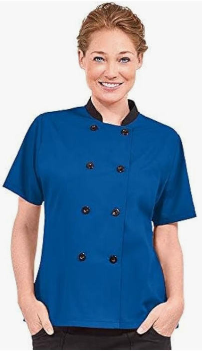 Customized Women's Short Sleeve Embroidery Chef Coat