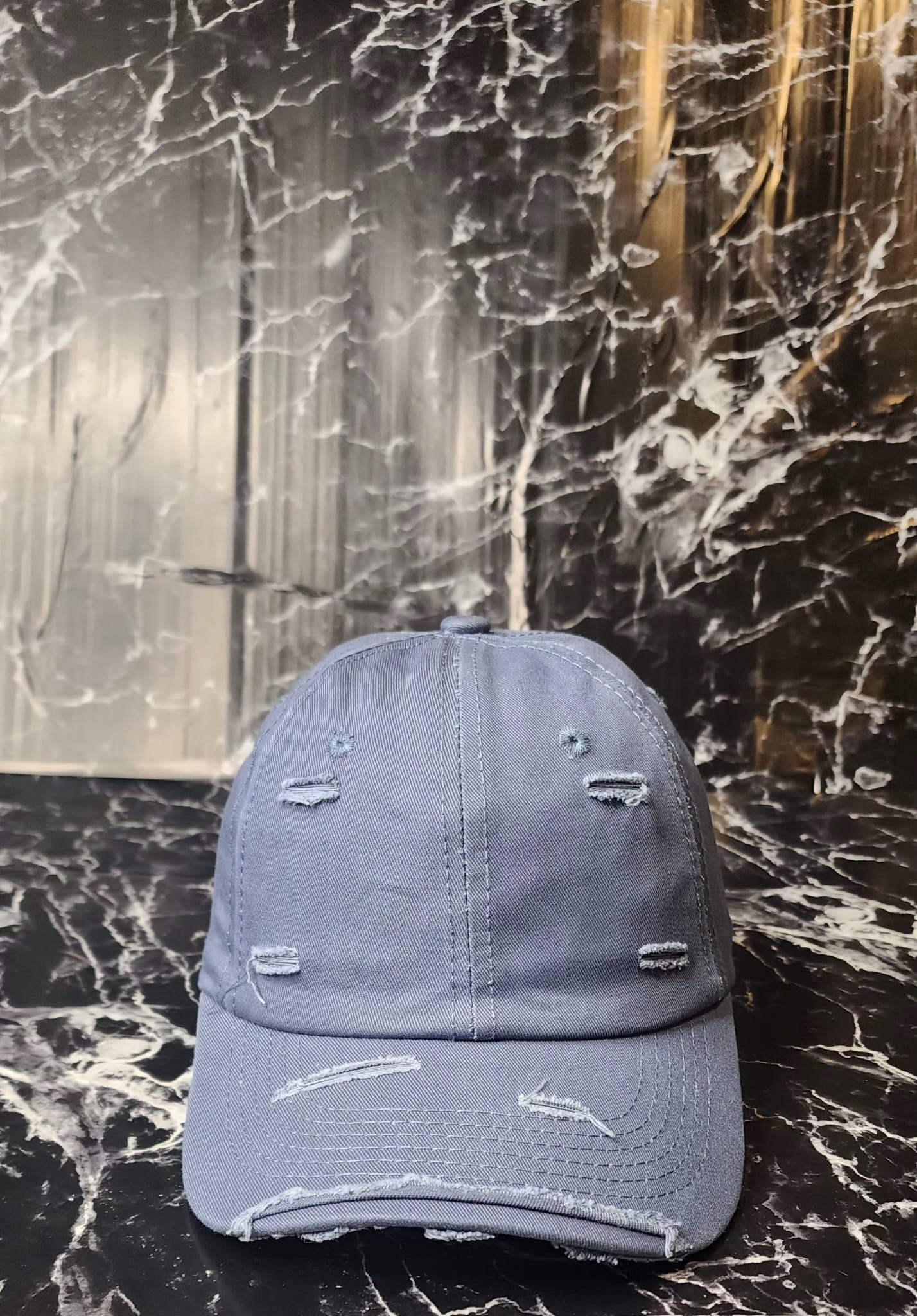 Faith Over Fate Embroidered Washed Distressed Worn Hip-Hop personality Cotton Baseball Cap