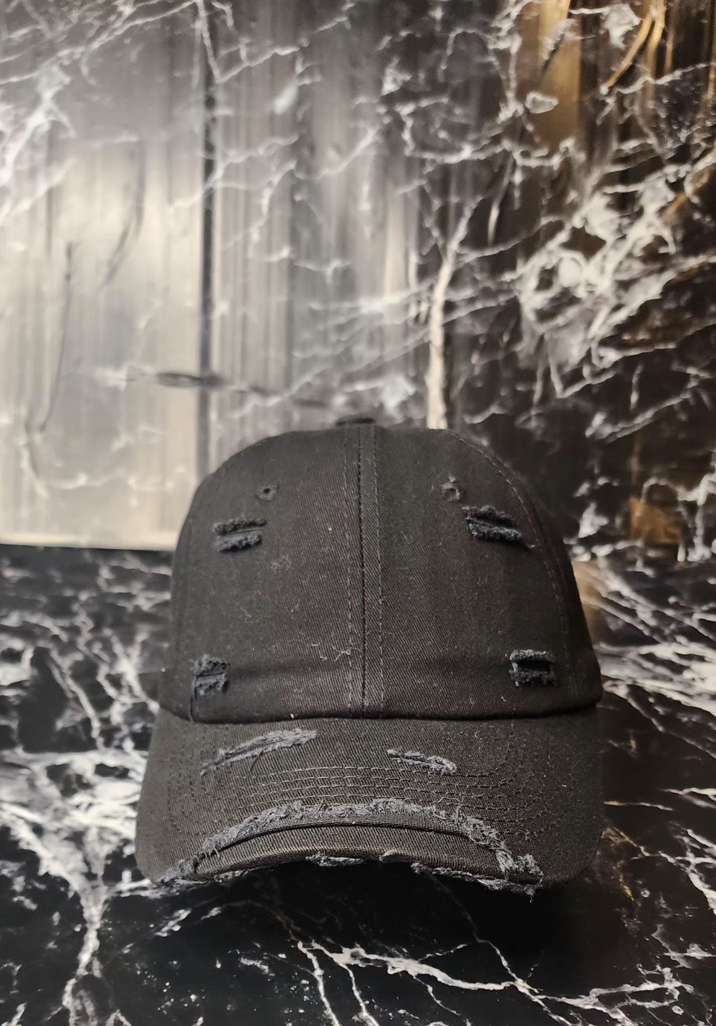 Faith Over Fate Embroidered Washed Distressed Worn Hip-Hop personality Cotton Baseball Cap