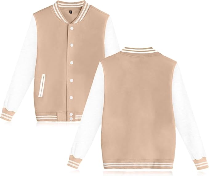 Adult Customized Front & Back  Embroidery Varsity Jacket