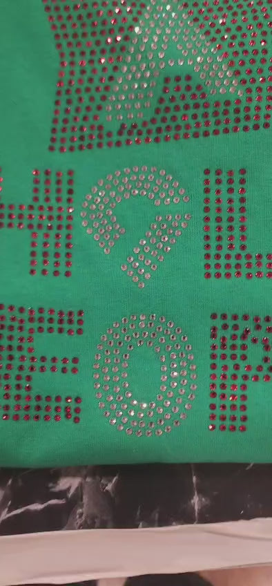 AHP Rhinestone & Print Adult Sweatshirt